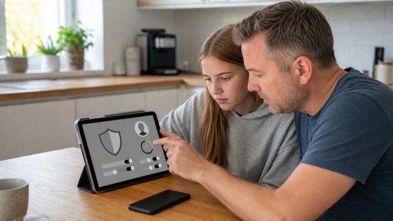 Teenager se skloněnou hlavou píše zprávu na telefonu v posteli, ilustrace k bezpečnosti dětí u AI společníků